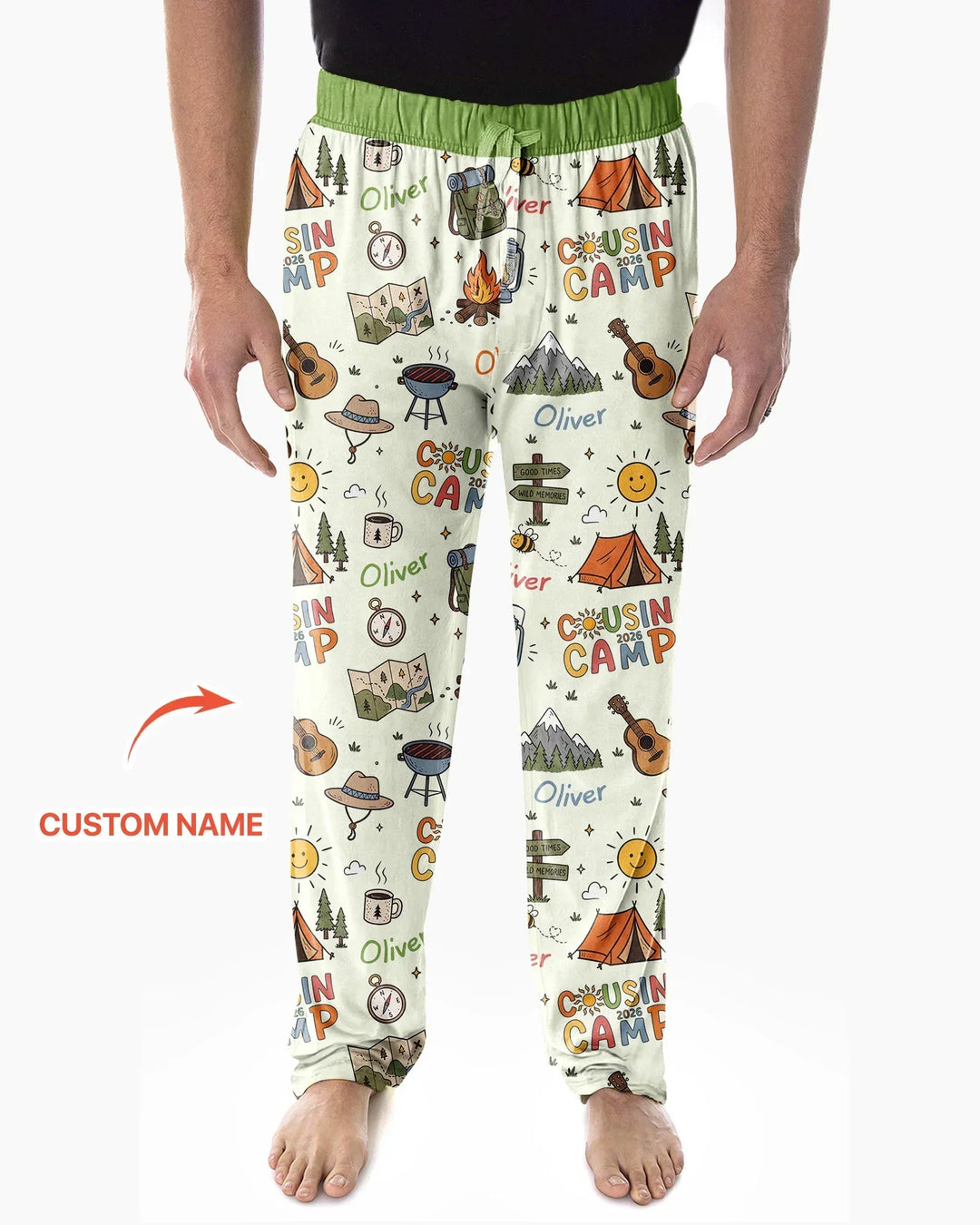Custom Name Cousin Camp 2026 Bamboo Men's Pajama Set