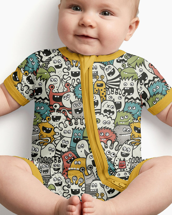 Monsters And Friends Bamboo Shorty Zippy
