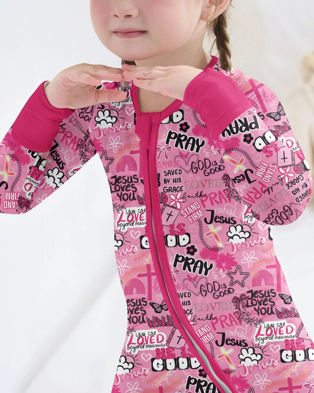 Pink Faith & Grace Bamboo Convertible Zippy