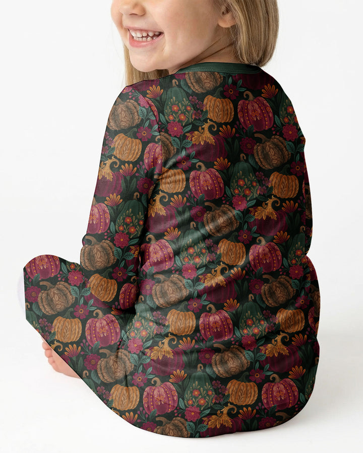 Velvet Pumpkins Bamboo Two Piece Long Sleeve Pajama Set