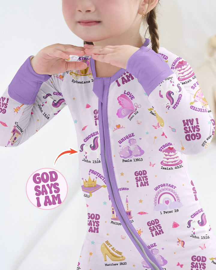 God Says I Am Girl Bamboo Convertible Zippy