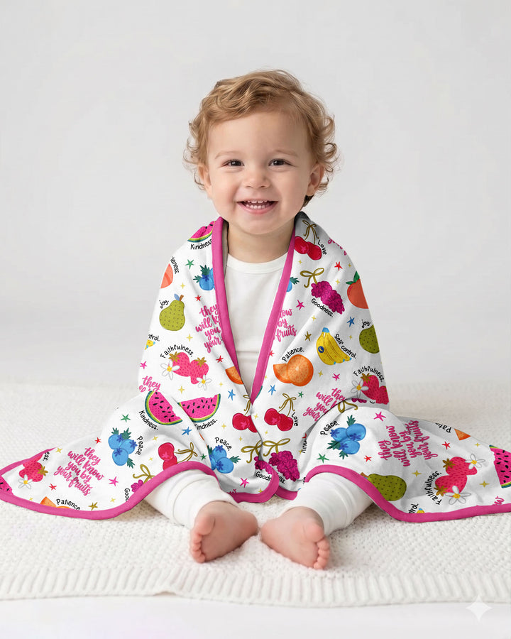 They Will Know You By Your Fruits Bamboo Blanket