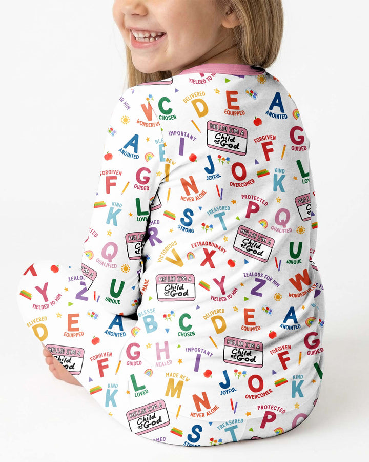 I'm A Child Of God ABCs Bamboo Two Piece Long Sleeve Pajama Set