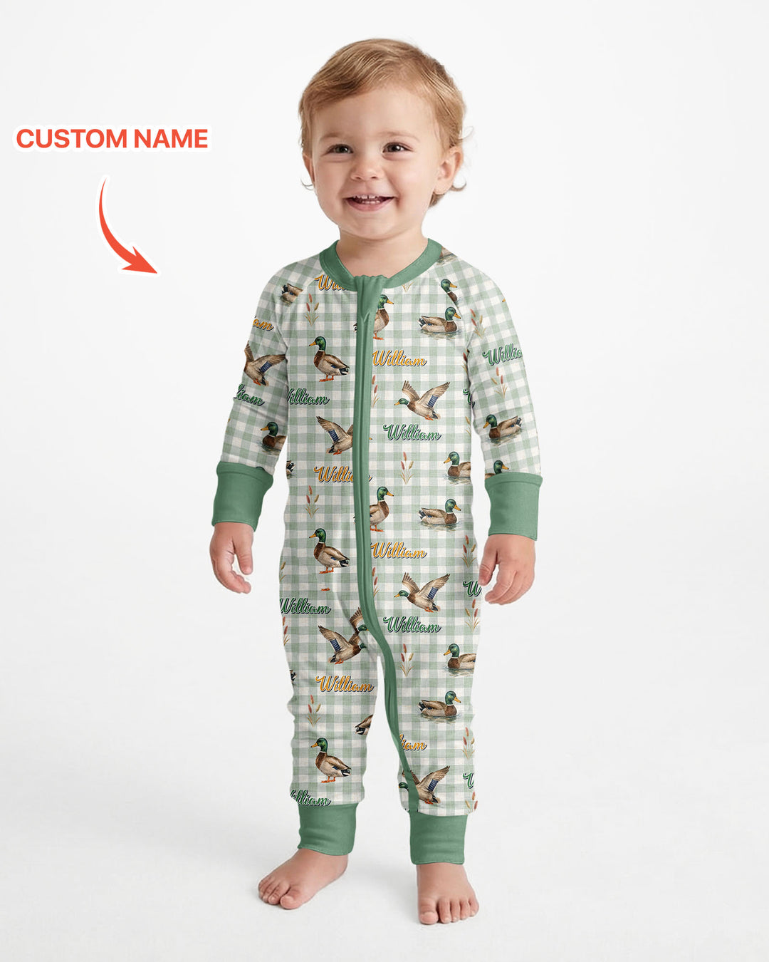 Mallard Duck Custom Name Bamboo Convertible Zippy