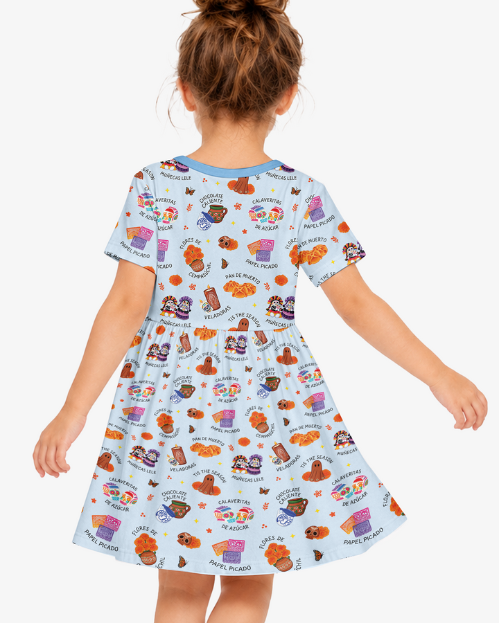 Tis the Dia De Muertos Season Bamboo Twirl Dress