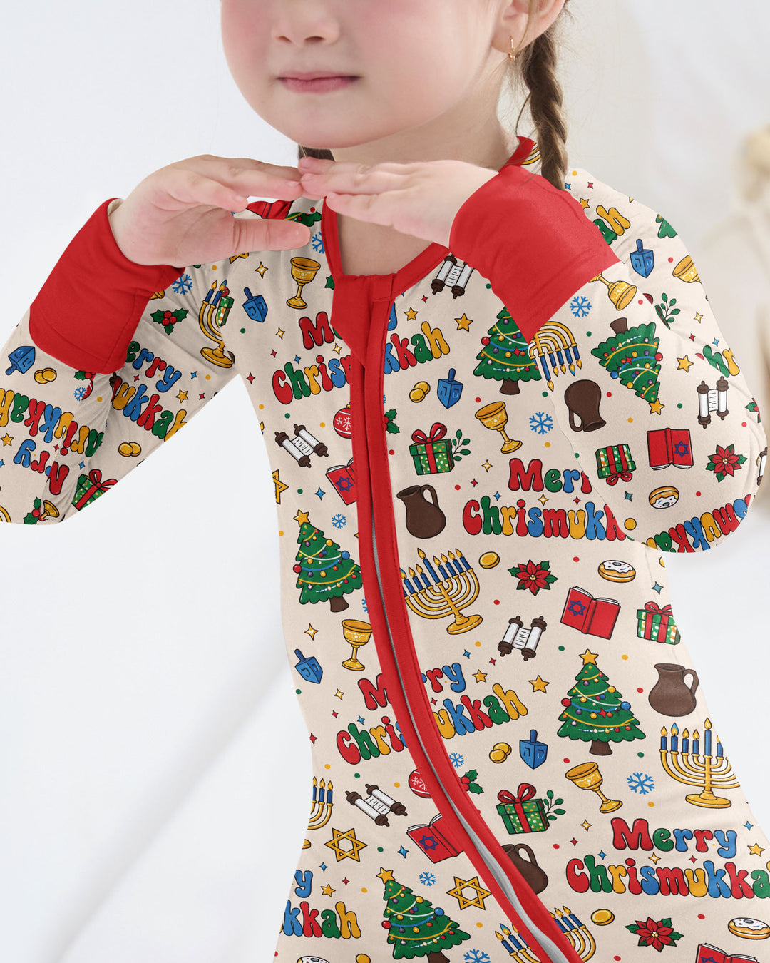 Merry Chrismukkah Bamboo Convertible Zippy
