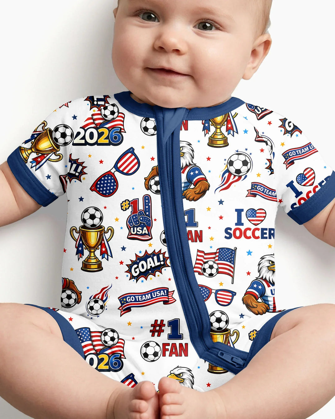 USA Soccer 2026 Party Bamboo Shorty Zippy