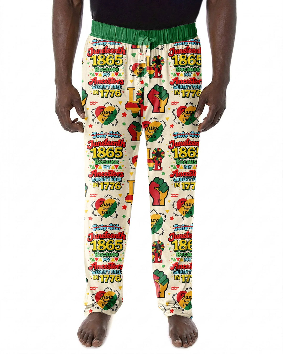 Juneteenth 1865 Because My Ancestors Weren't Free In 1776 Bamboo Men's Pajama Set