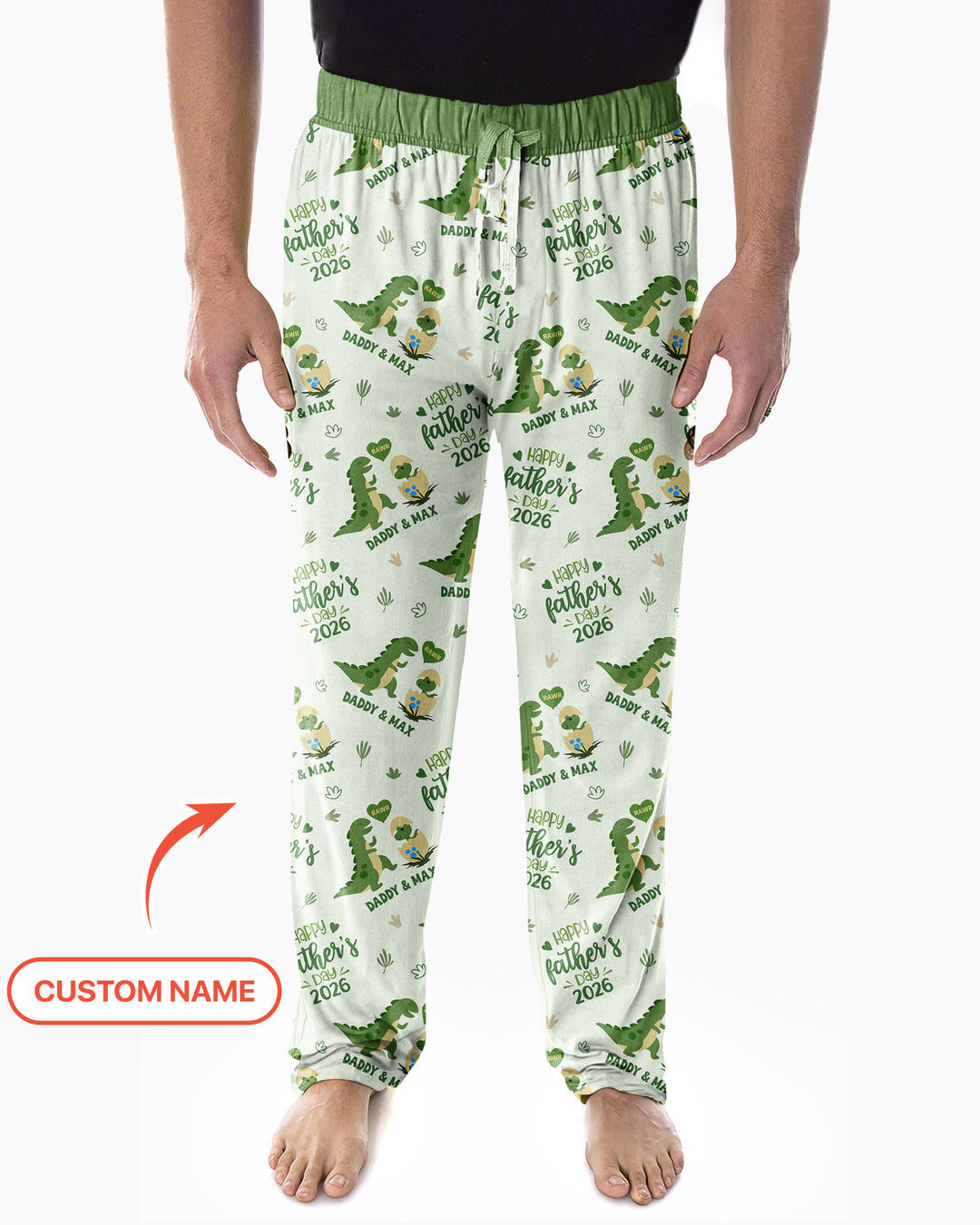 Custom Name Fathers Day 2026 Bamboo Men's Pajama Set