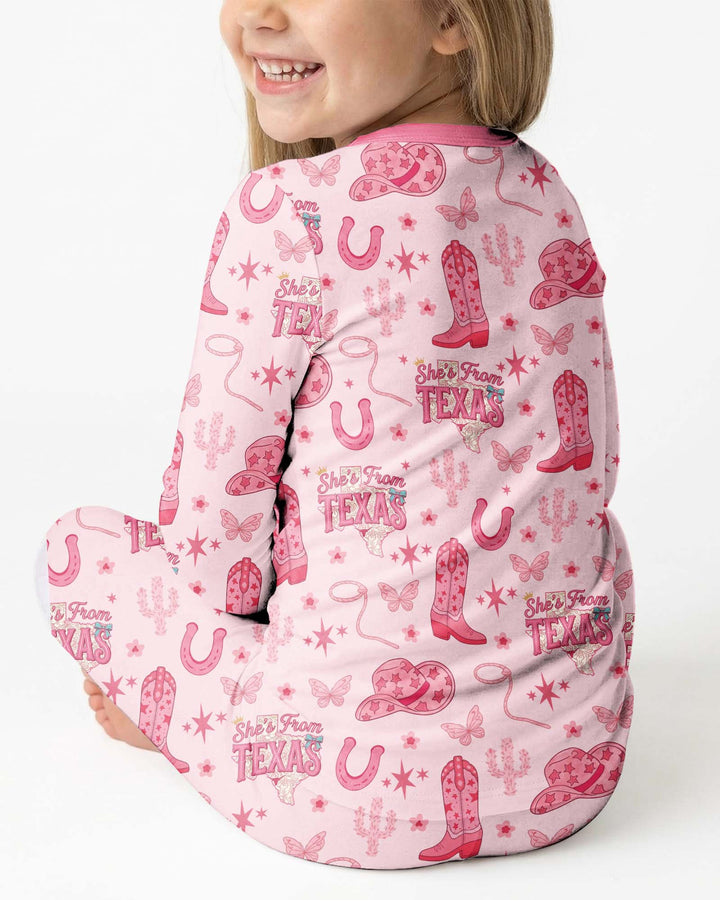 She's From Texas Bamboo Two Piece Long Sleeve Pajama Set