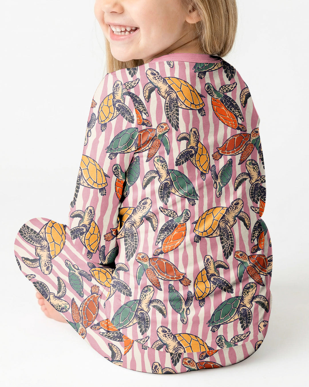Turtle Bay Family Matching Bamboo Two Piece Long Sleeve Pajama Set