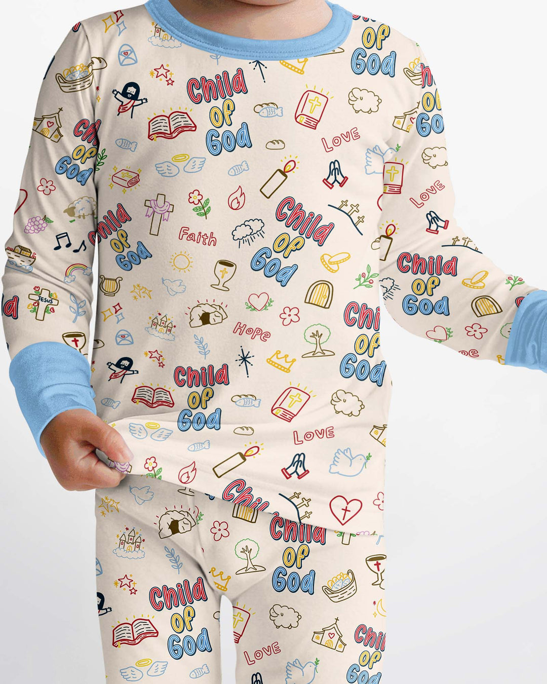 A Child Of God Family Matching Bamboo Two Piece Long Sleeve Pajama Set
