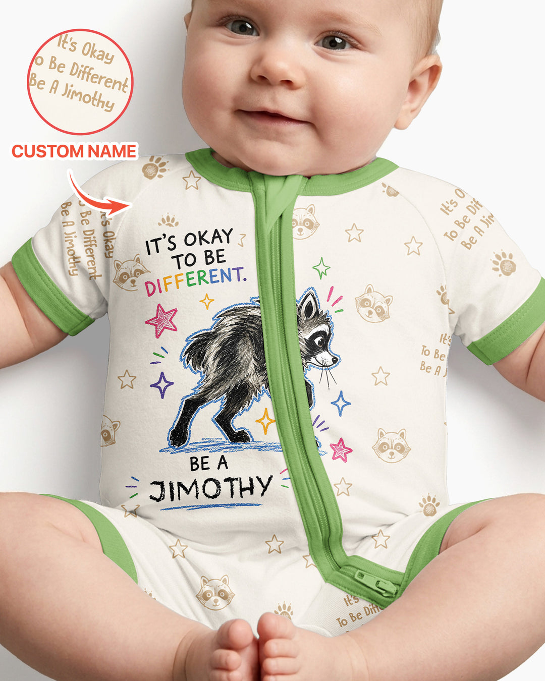 Jimothy The Raccoon Bamboo Shorty Zippy