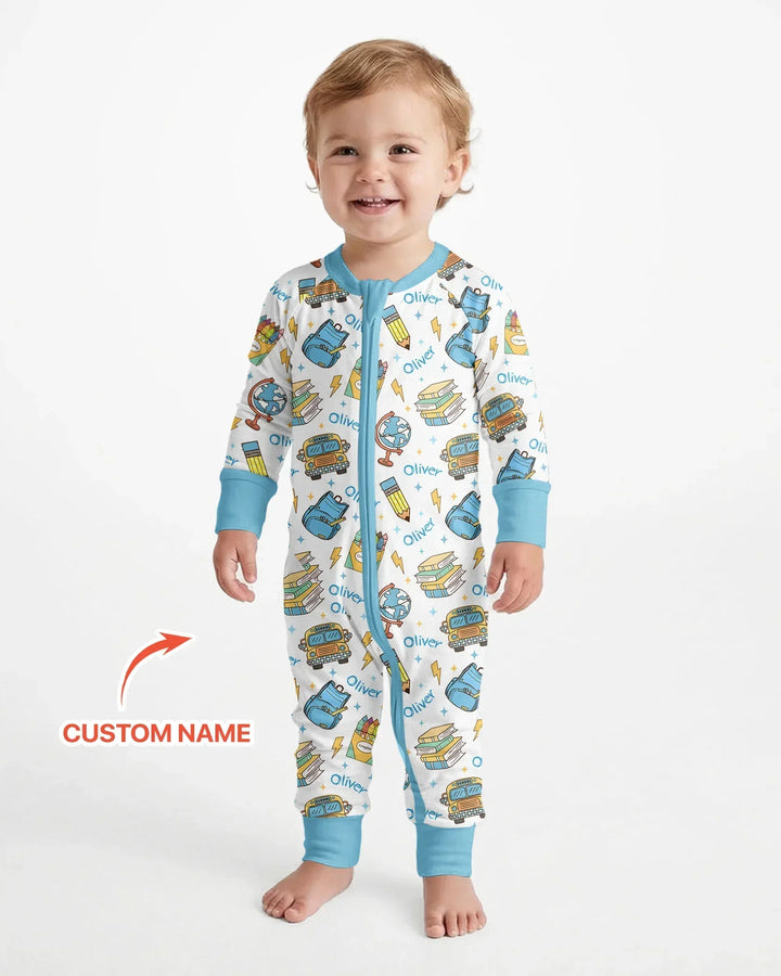 Custom Name Back To School Bamboo Convertible Zippy