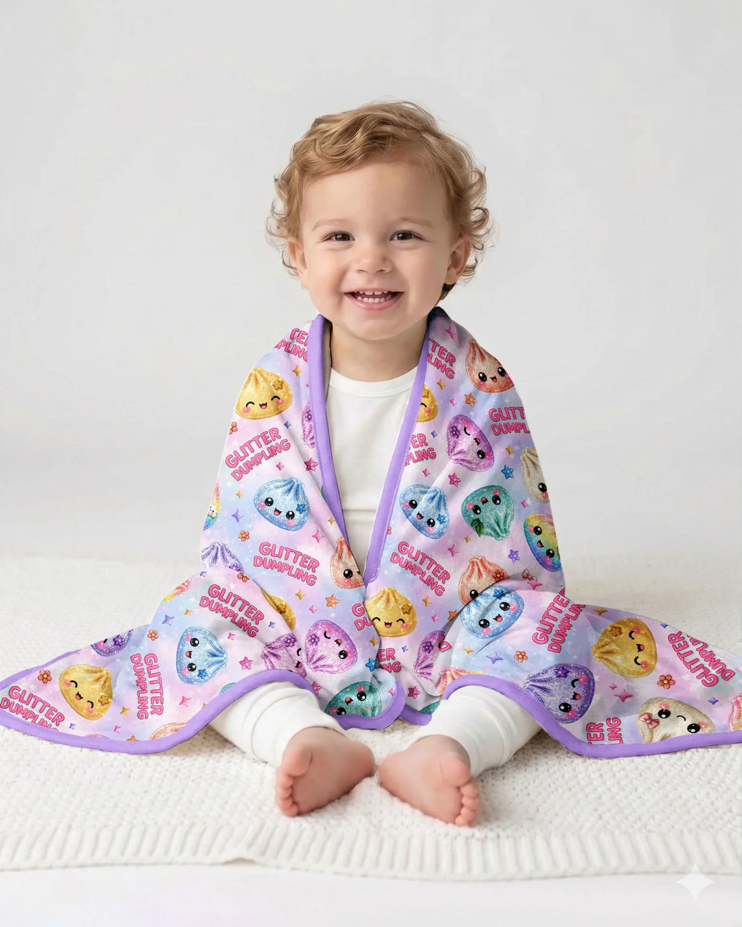 Glitter Dumpling Bamboo Blanket