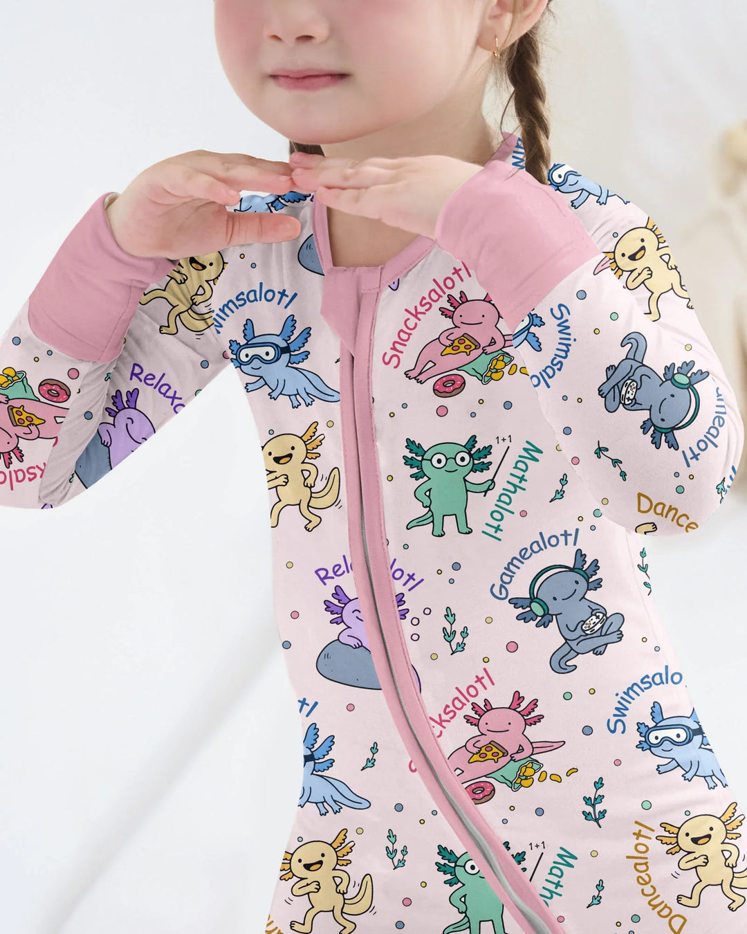 A Lotta Axolotls Bamboo Convertible Zippy
