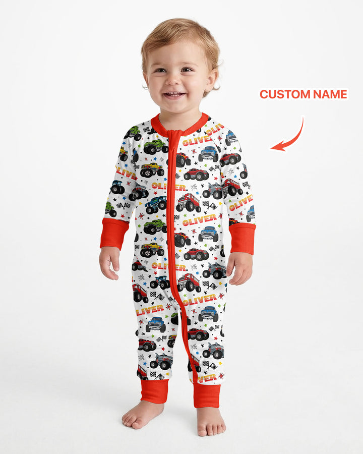 Personalized Monster Trucks Bamboo Convertible Zippy