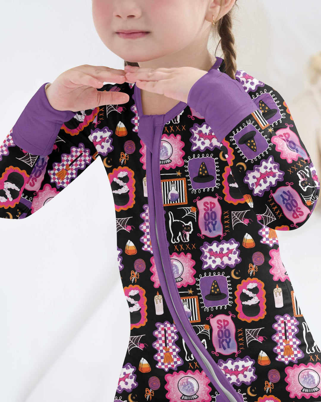 Pink Witchy Halloween Bamboo Convertible Zippy