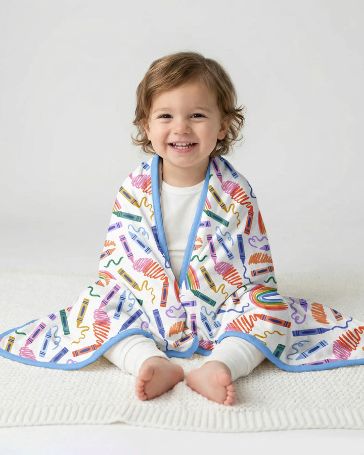 Crayon Chaos Bamboo Blanket