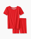 Crimson Bamboo Two Piece Short Sleeve Shorts Pajama Set