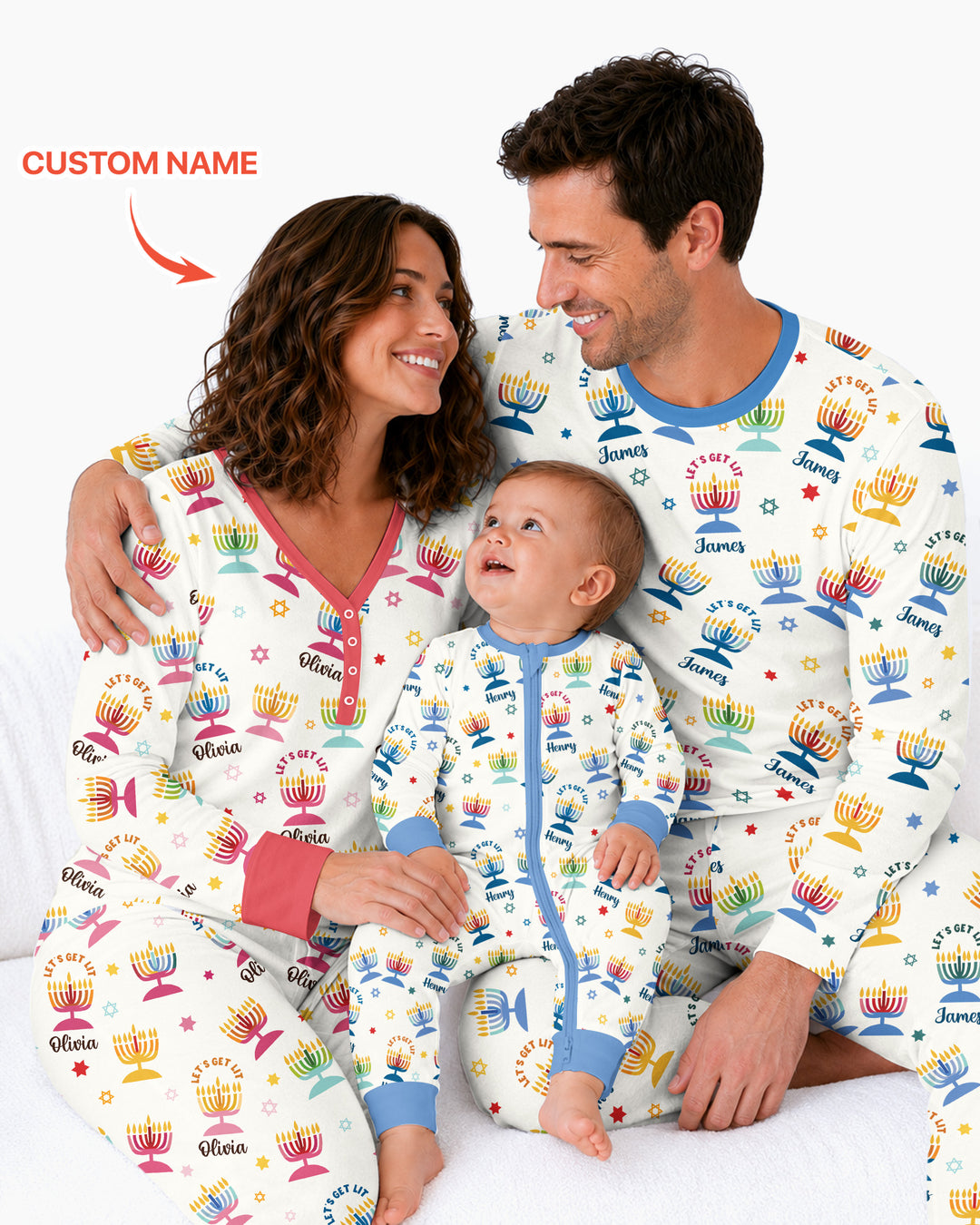 Let's Get Lit Hanukkah Bamboo Women Pajama Set