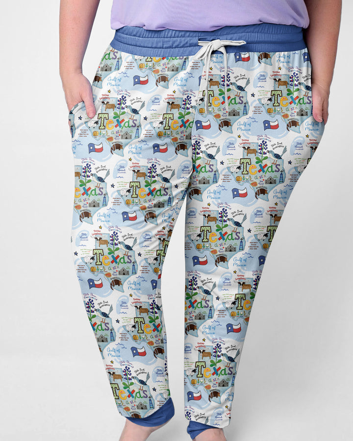 Texas Map Family Matching Bamboo Women Pajama Set