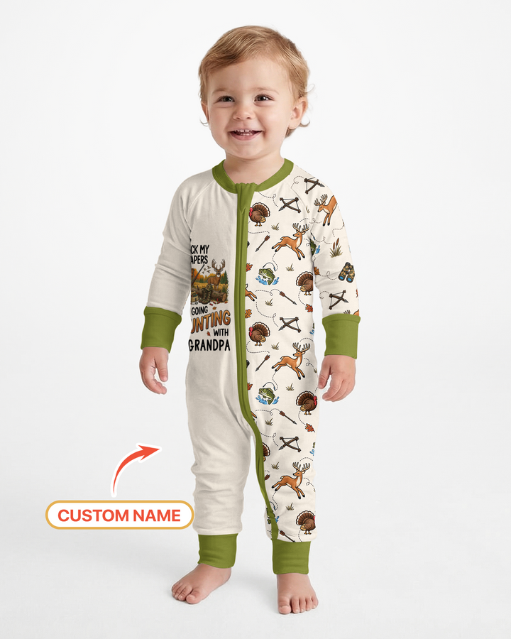 Personalized Pack My Diapers I'm Going Hunting Bamboo Convertible Zippy
