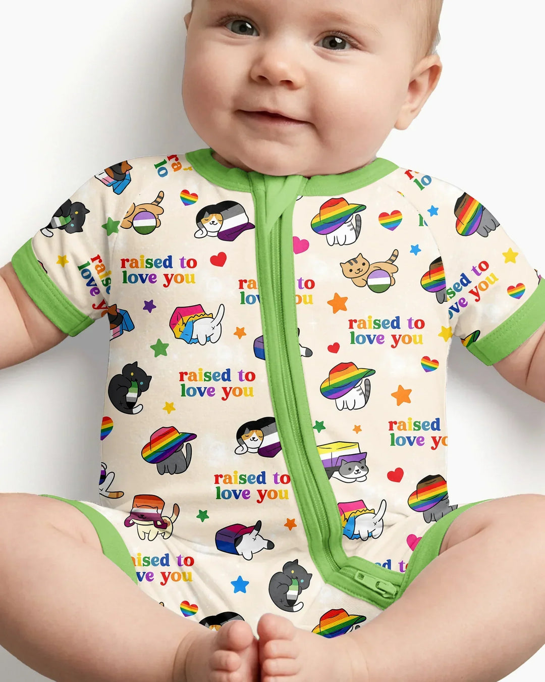 Rainbow Paws Family Matching Bamboo Shorty Zippy