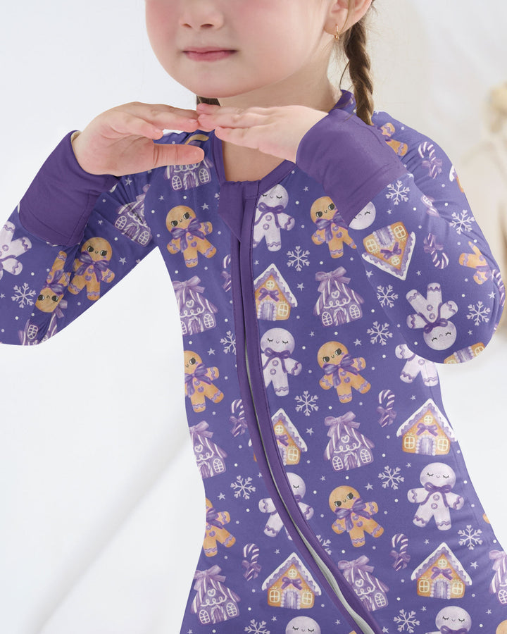 Purple Gingerbread Village Bamboo Convertible Zippy