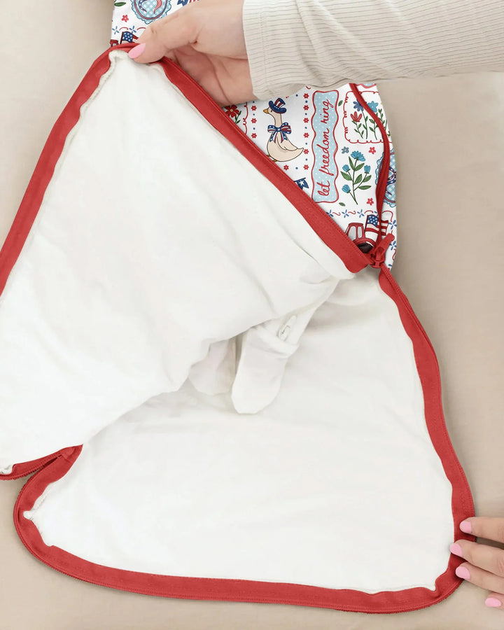 Patriotic USA Silly Goose Family Matching Bamboo Sleep Bag