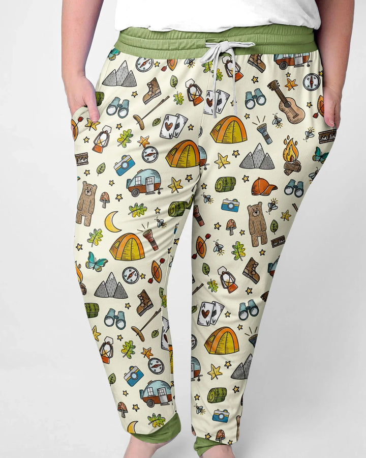 Love Camping Matching Family Bamboo Women Pajama Set