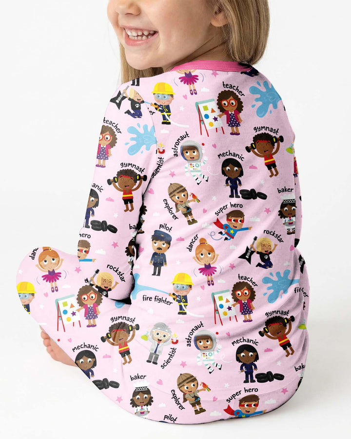 When I Grow Up Bamboo Two Piece Long Sleeve Pajama Set