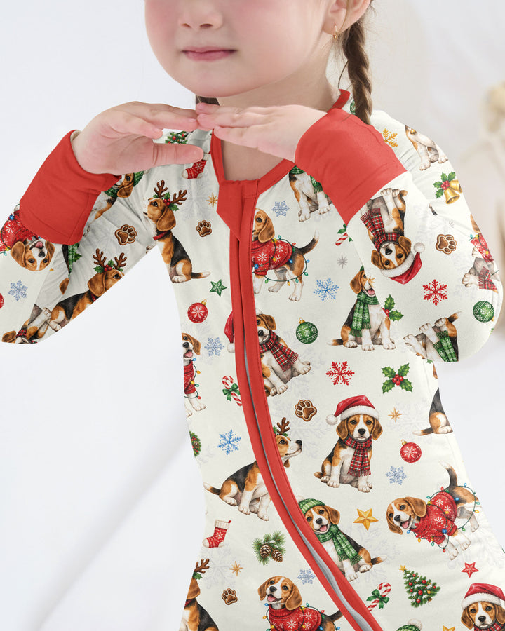 Beagle Christmas Bamboo Convertible Zippy
