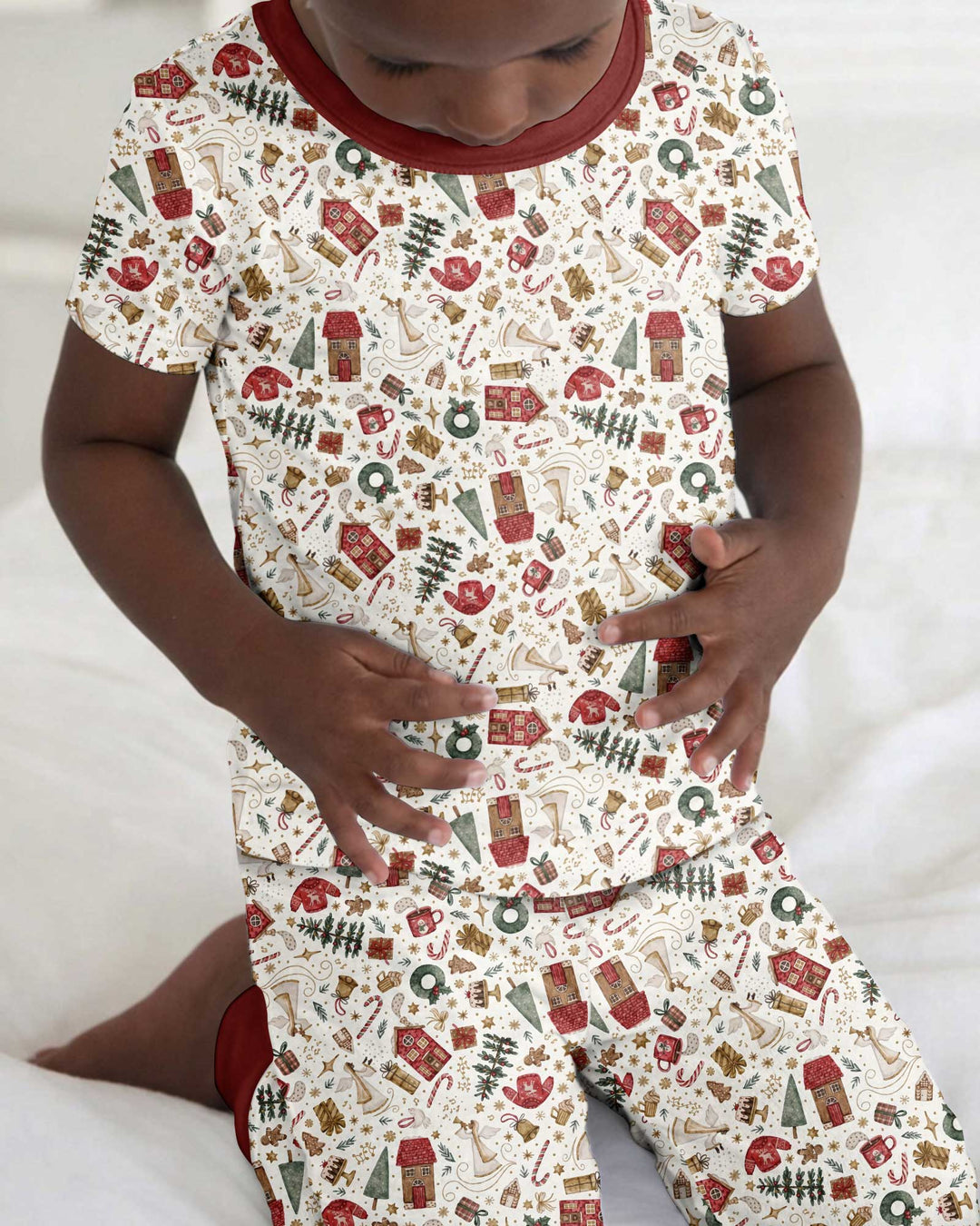 Magical Christmas Story Bamboo Two Piece Short Sleeve Pajama Set