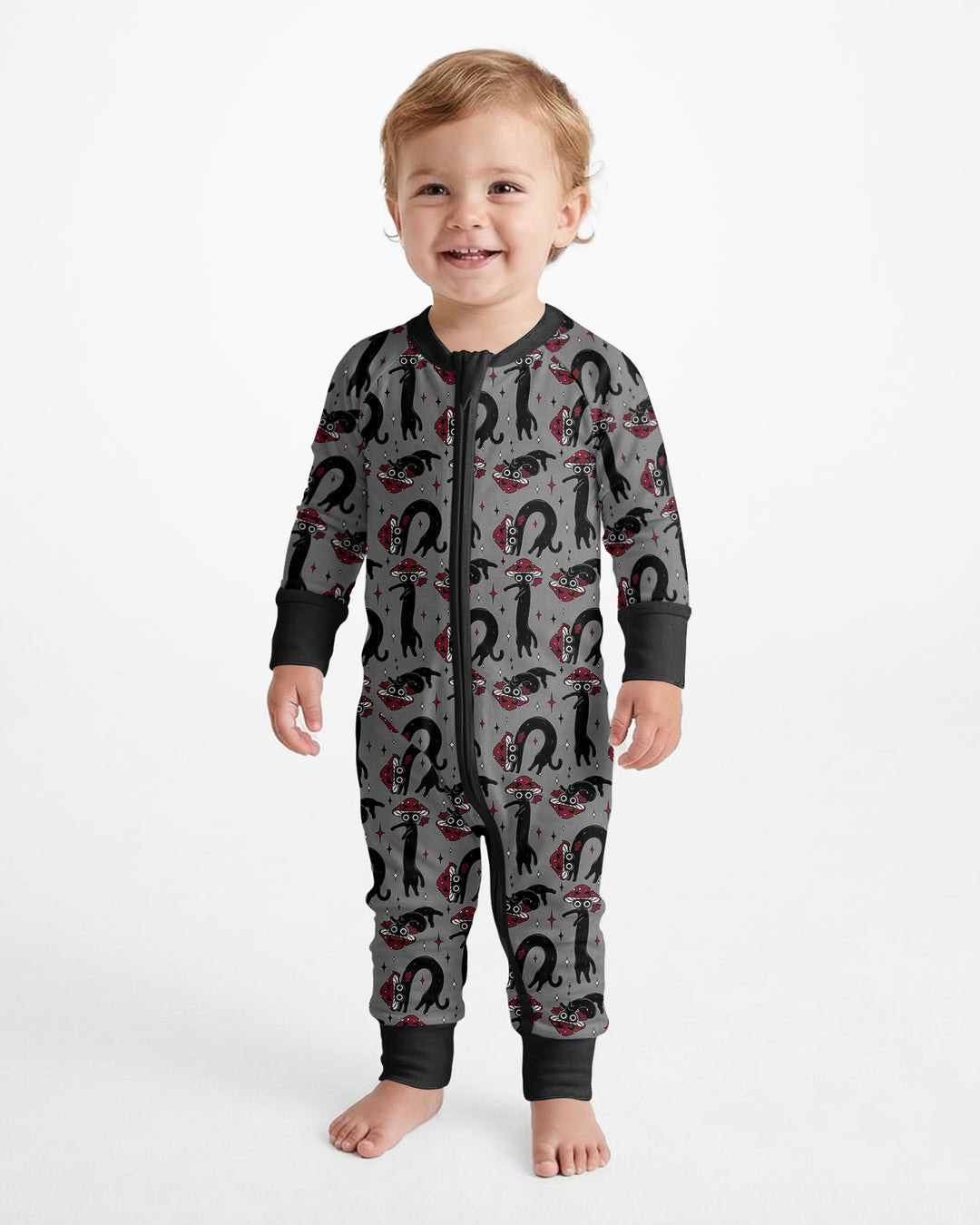 Mushroom Cat Mischief Bamboo Convertible Zippy