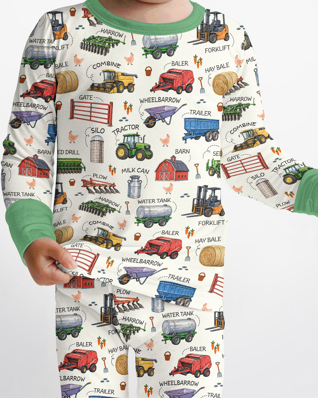 Little Farmer Bamboo Two Piece Long Sleeve Pajama Set