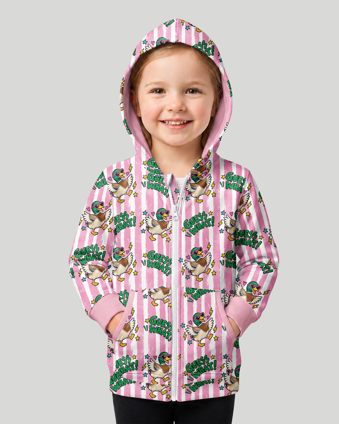 Guess What Mallard Butt Bamboo Zip Hoodie