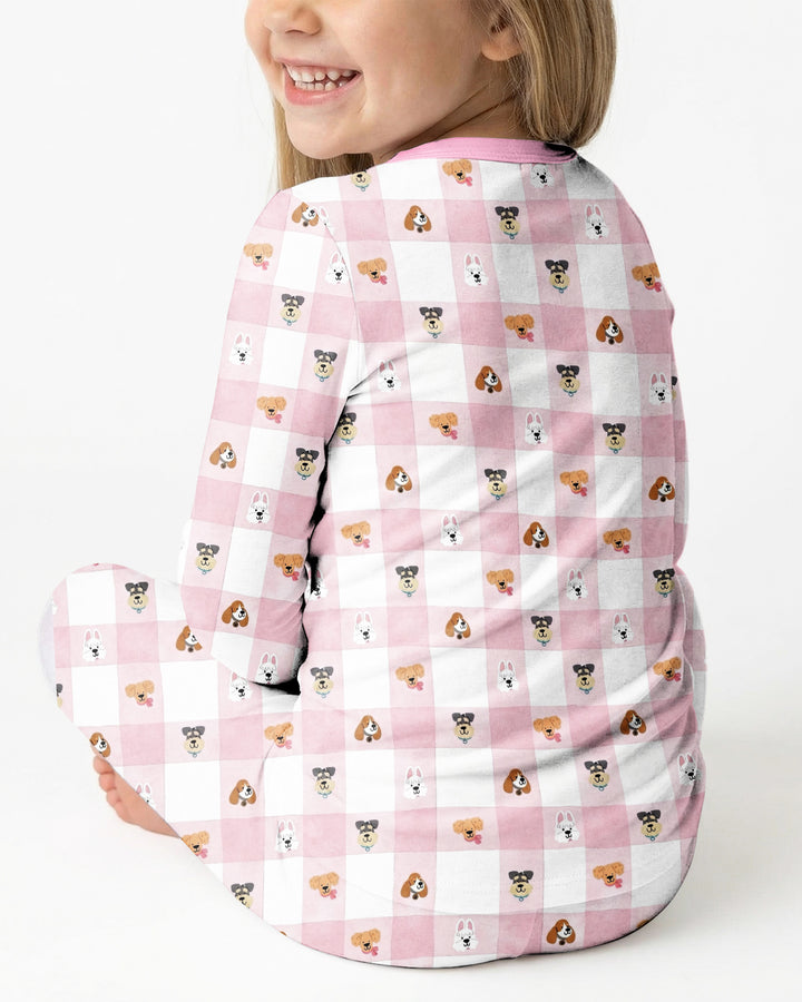 Plaid Pals Family Matching Bamboo Two Piece Long Sleeve Pajama Set