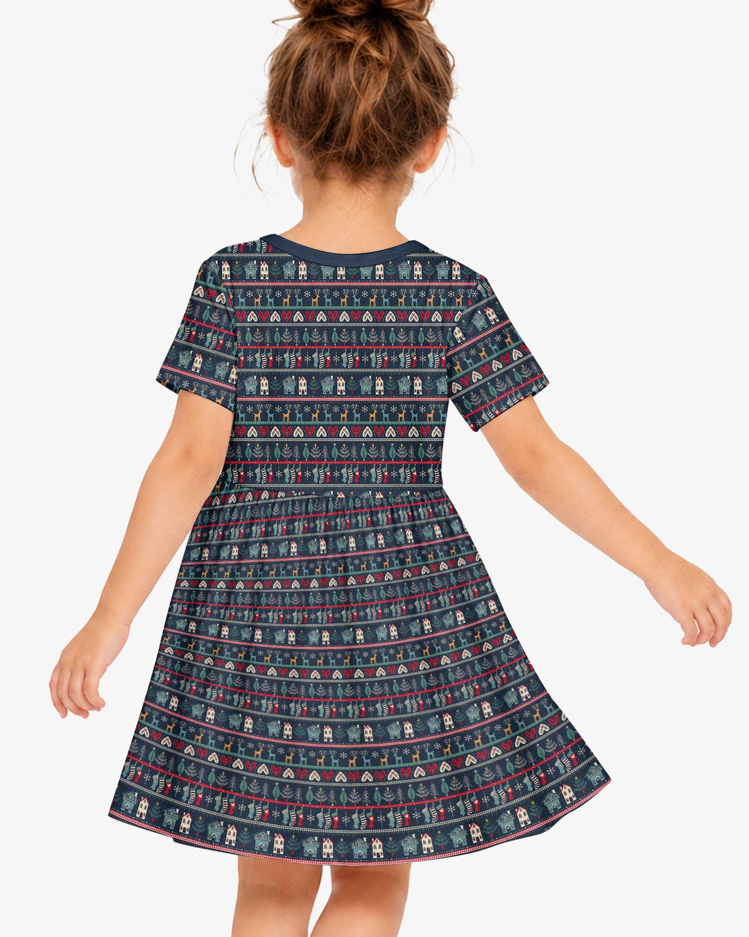 Vintage Nordic Christmas Bamboo Twirl Dress