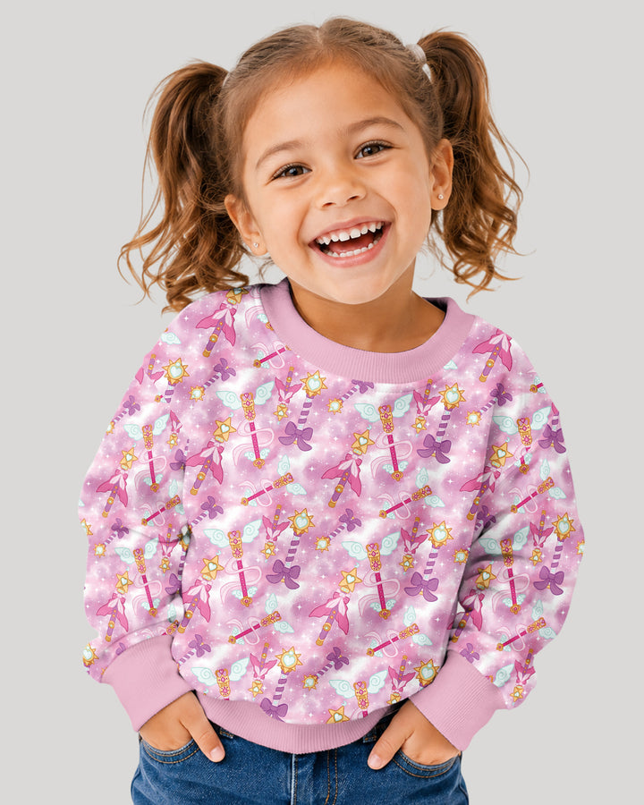 Kawaii Magical Girl Wand Bamboo Crewneck Sweatshirt