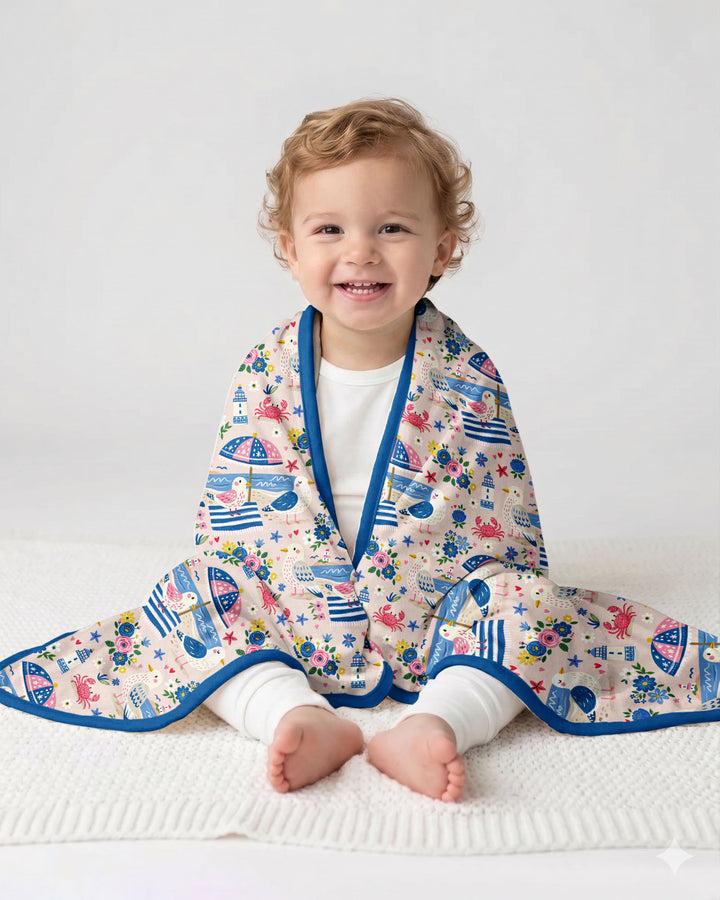 A Day At The Shore Bamboo Blanket