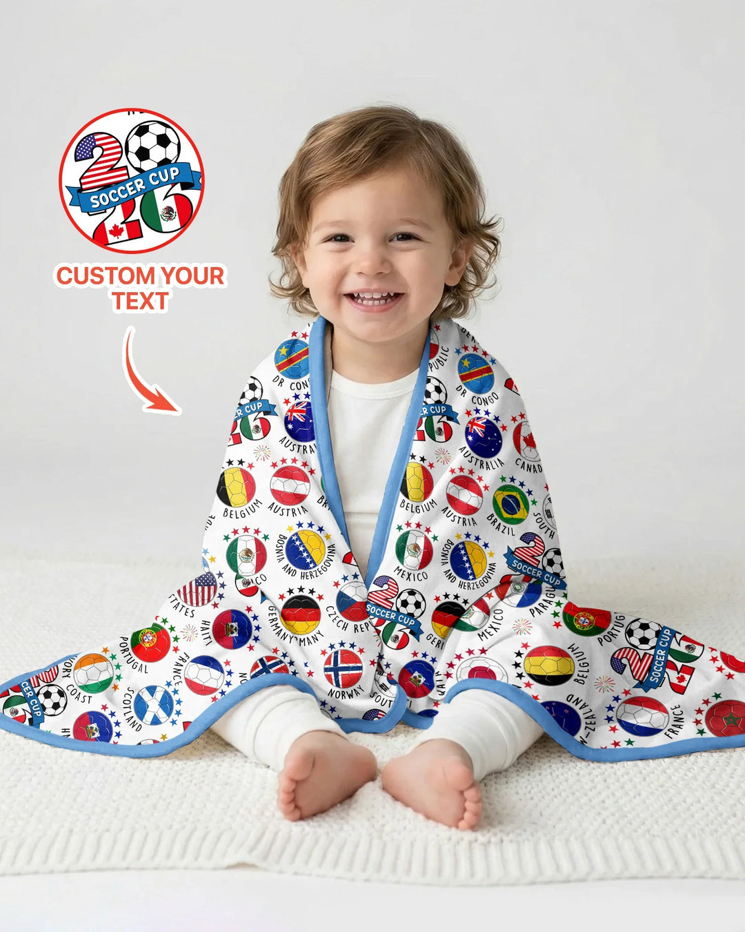 The World Plays Here 2026 Soccer Tour Bamboo Blanket