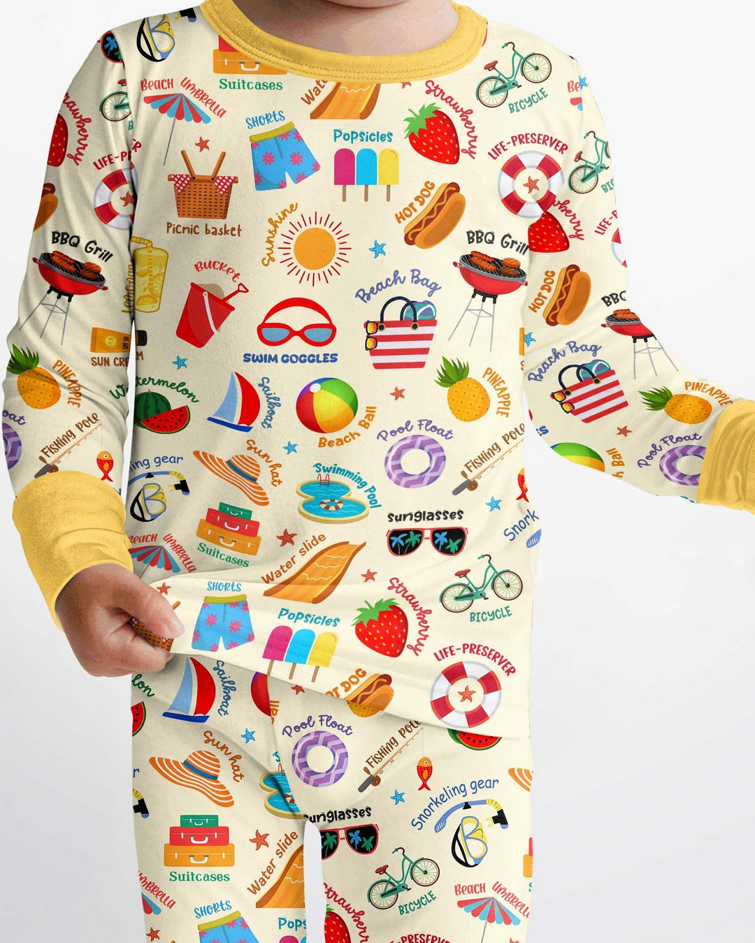 Love Summer Bamboo Two Piece Long Sleeve Pajama Set