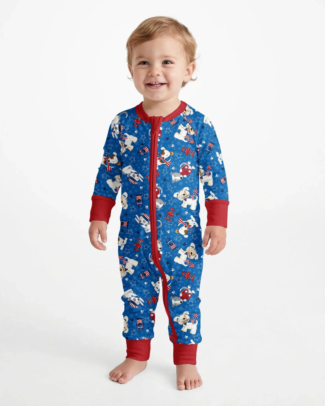 Red, White & Woof Family Matching Bamboo Convertible Zippy