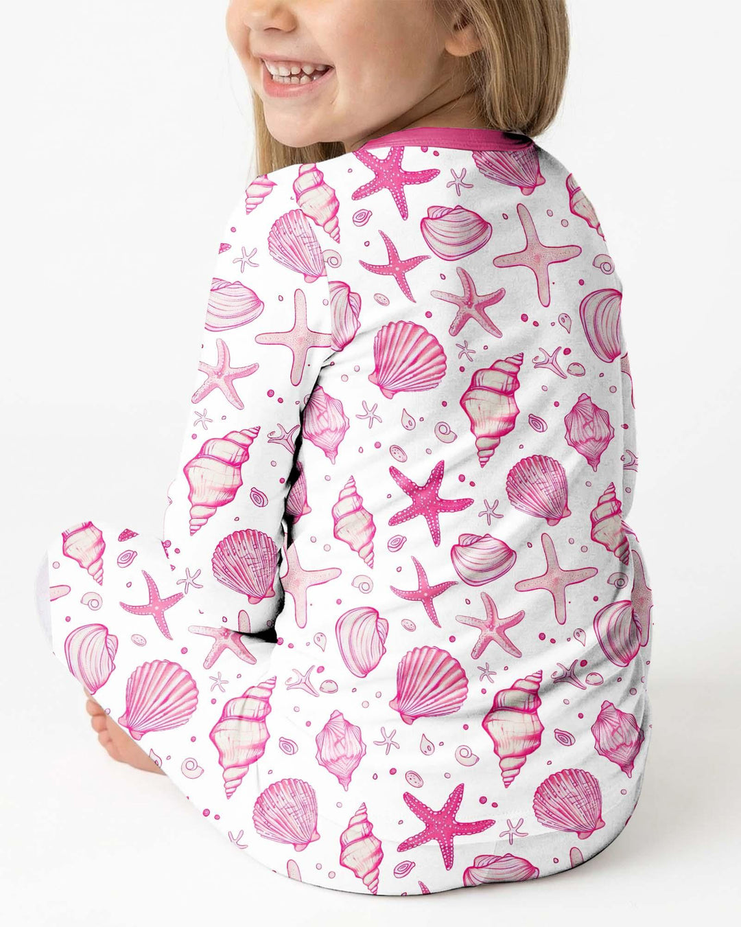 Coastal Charm Family Matching Bamboo Two Piece Long Sleeve Pajama Set