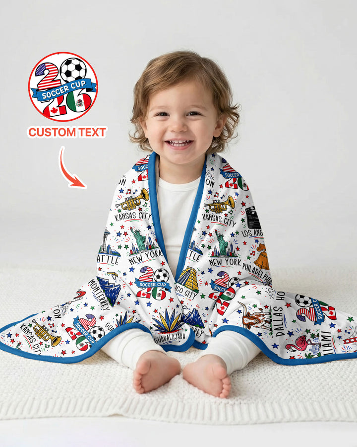 2026 Soccer Cup Host Citties Bamboo Blanket