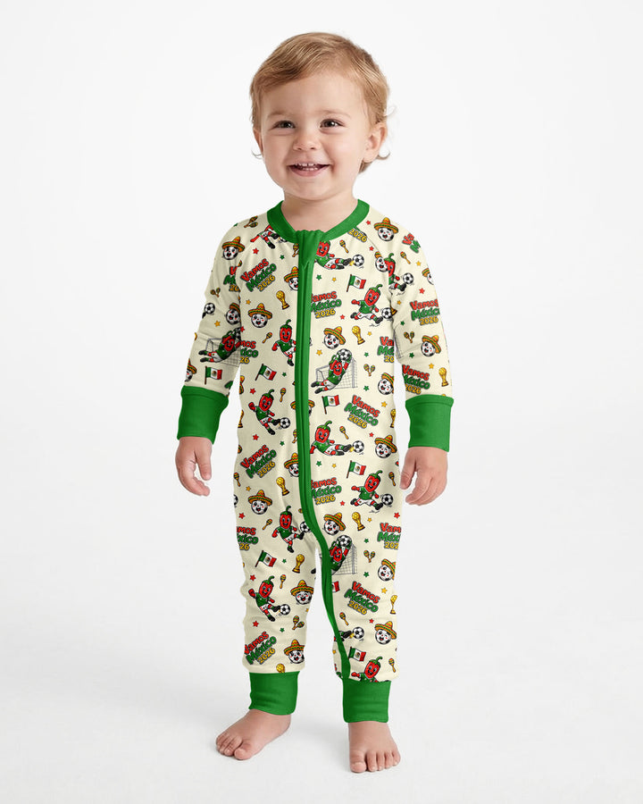 Cartoon World Soccer Vamos Mexico Family Matching Bamboo Convertible Zippy