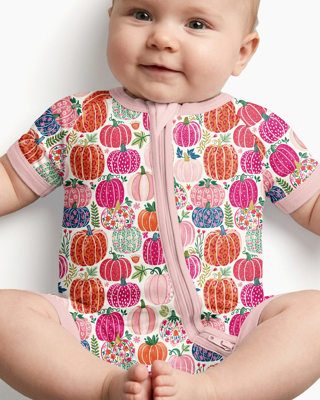 Pumpkin & Bloom Bamboo Shorty Zippy