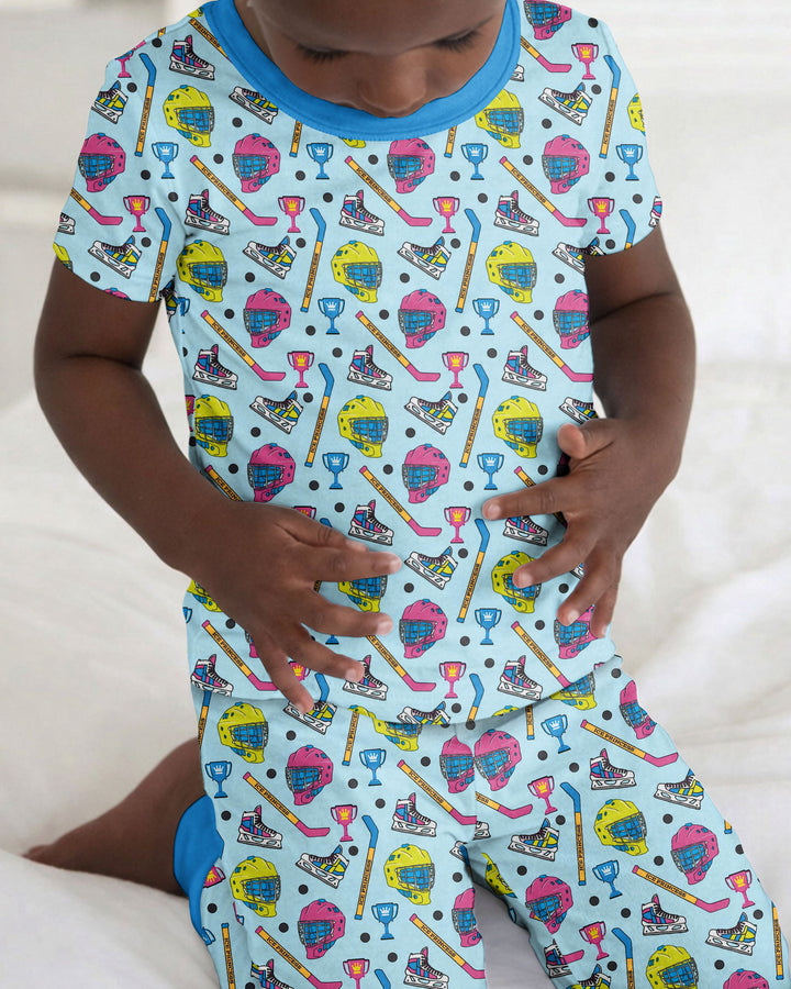 The Ice Hockey Princess Bamboo Two Piece Short Sleeve Pajama Set