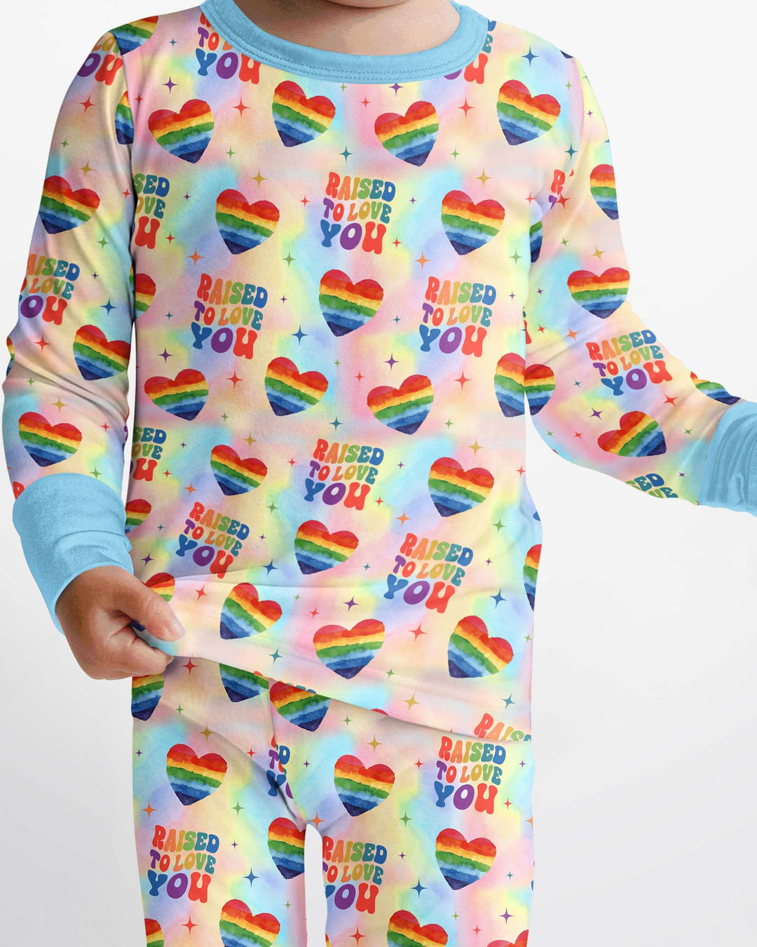 Raised To Love You Bamboo Two Piece Long Sleeve Pajama Set
